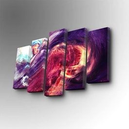 Wallity Cuadro Decorativo en Lienzo 5 Piezas 5PUC-110
